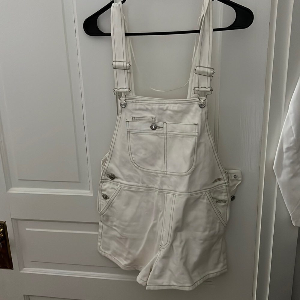 zara white overalls